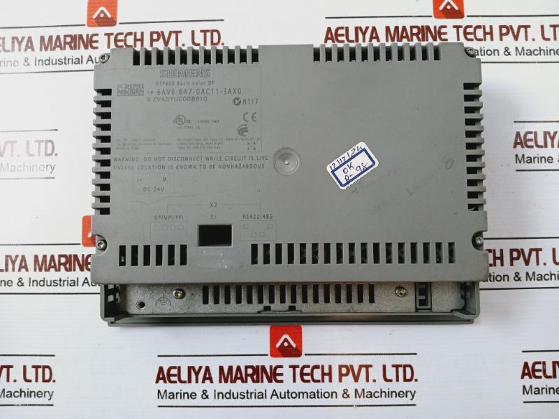 Siemens 6av6 647-0ac11-3ax0 Basic Color Panel 24v - Image 4