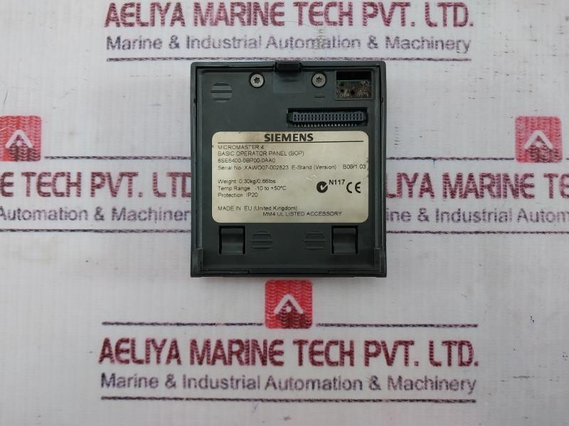 Siemens 6se6400-0bp00-0aa0 Basic Operator Panel - Image 4
