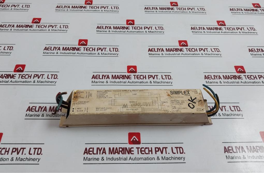 Simplex M42740P-Q221 Fluorescent Lamp Ballast 110v