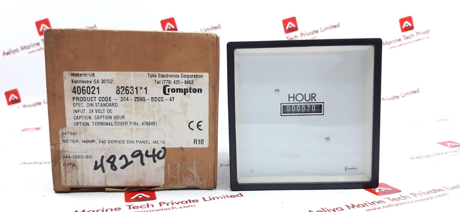 Crompton 244-259G-bdcc-4T Hour Meter 4766401 - Image 6