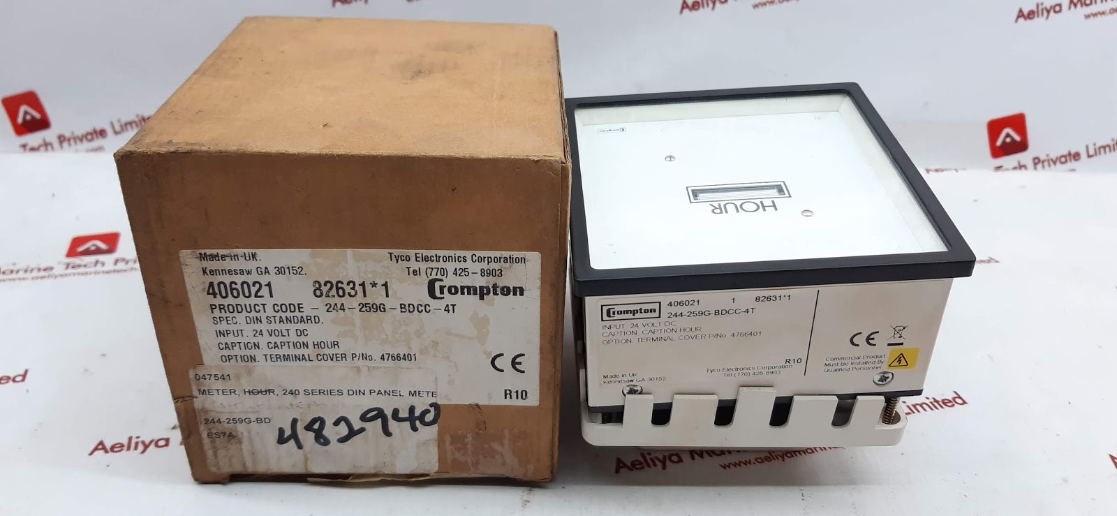 Crompton 244-259G-bdcc-4T Hour Meter 4766401 - Image 7