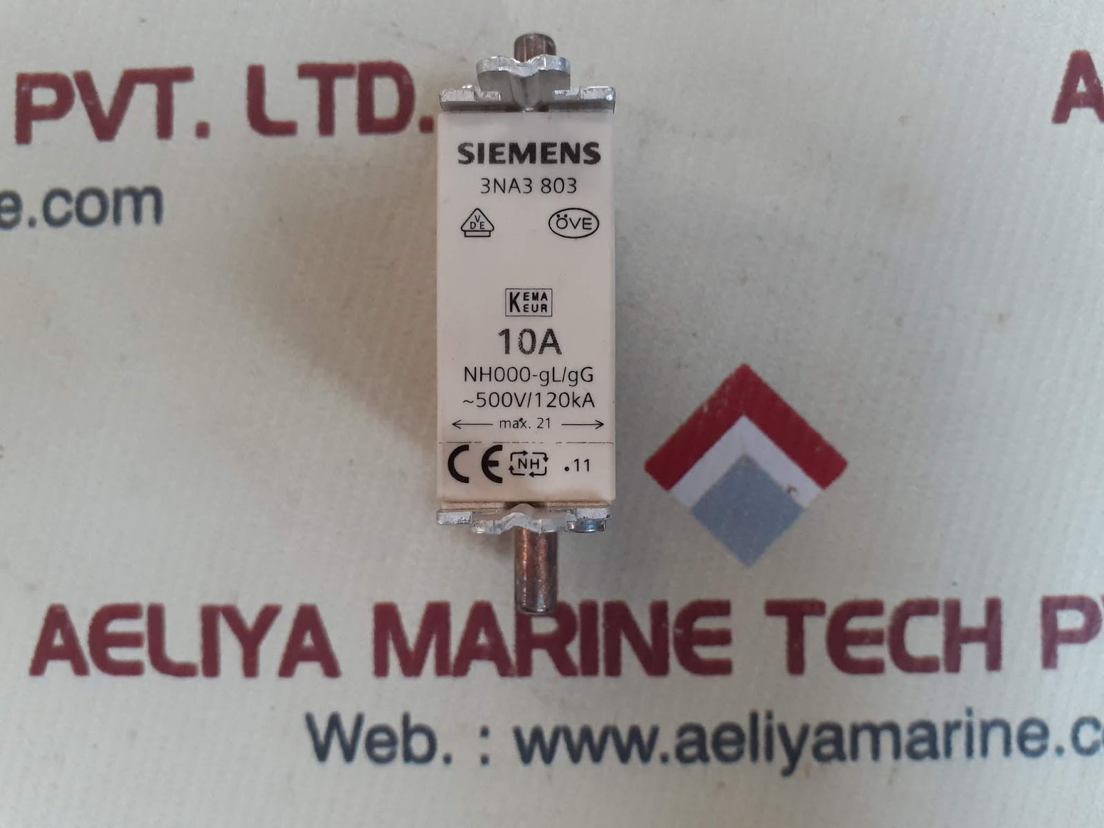 Set of 3x Siemens 3na3 803 fuse 10a - Image 2