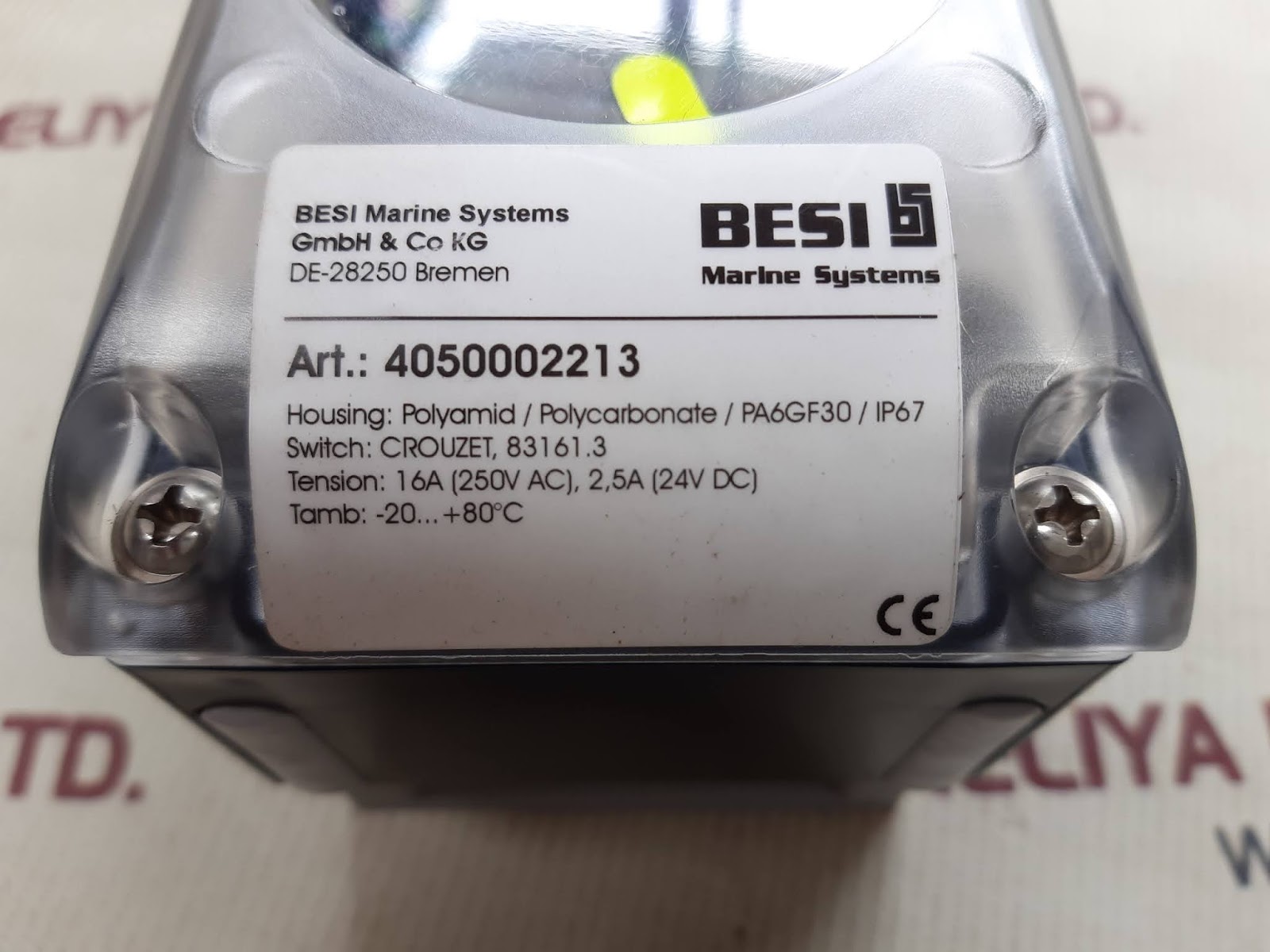 Besi epp2m01-ip67 switch box 4050002213 - Image 3
