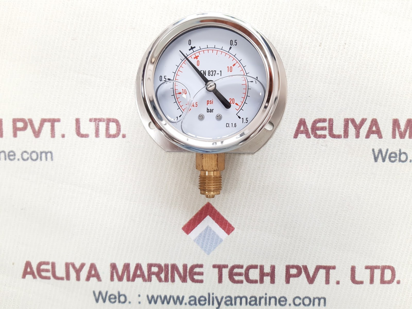 En 837-1 compound gauge cl.1.6 -1 to 1.5 bar, -14.5 to 20 psi - Image 2