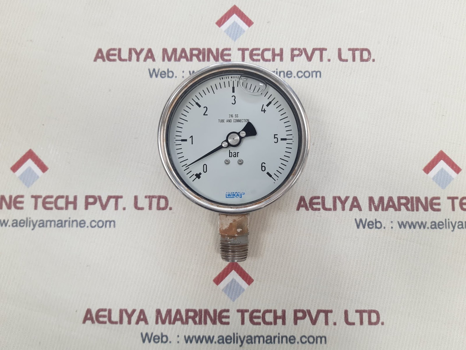 Wika 316 ss tube and connection 0-6bar