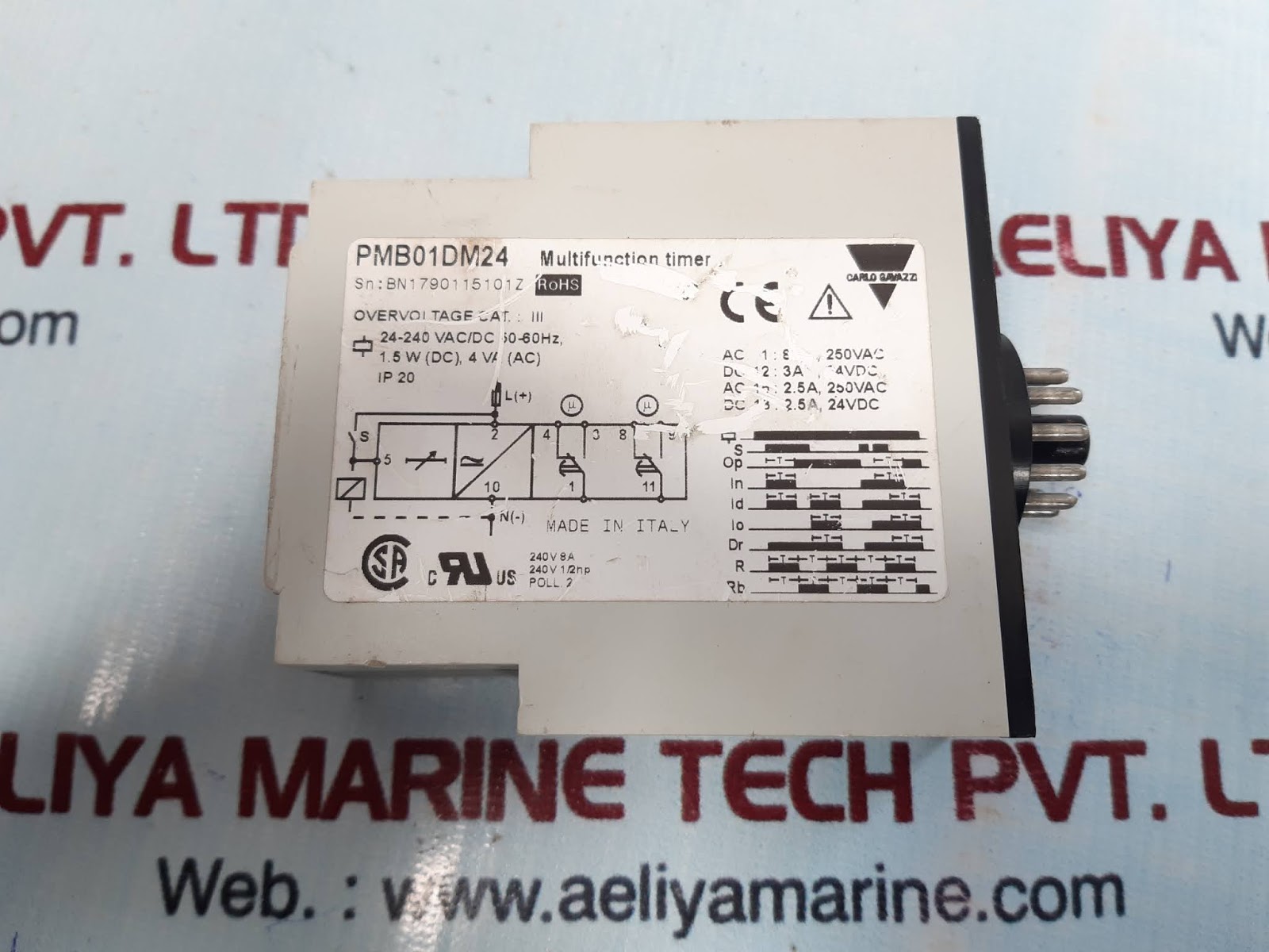 CARLO GAVAZZI PMB01 MULTIFUNCTION TIMER PMB01DM24 - Image 3