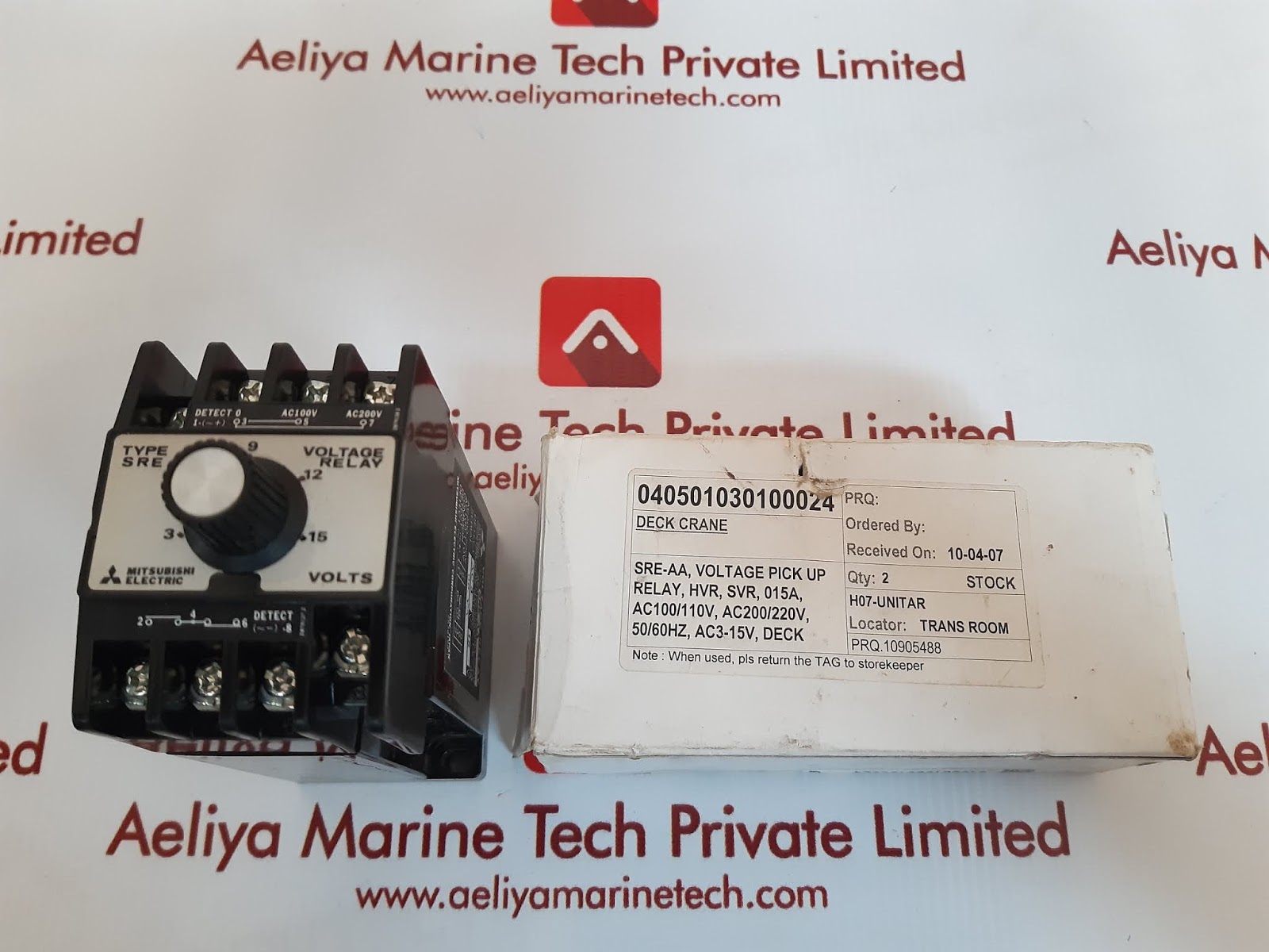 MITSUBISHI SRE VOLTAGE PICK-UP RELAY SRE-AA