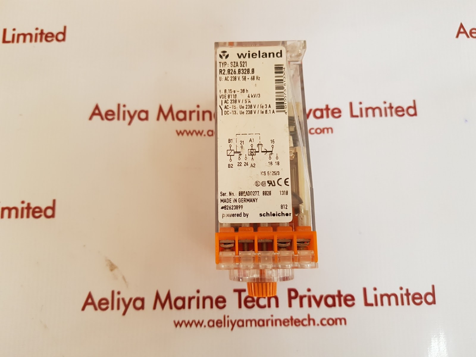 WIELAND SZA 521 OFF DELAY MULTI-RANGE ELECTROMECHANICAL TIMER RELAY R2.026.0320.0 - Image 2
