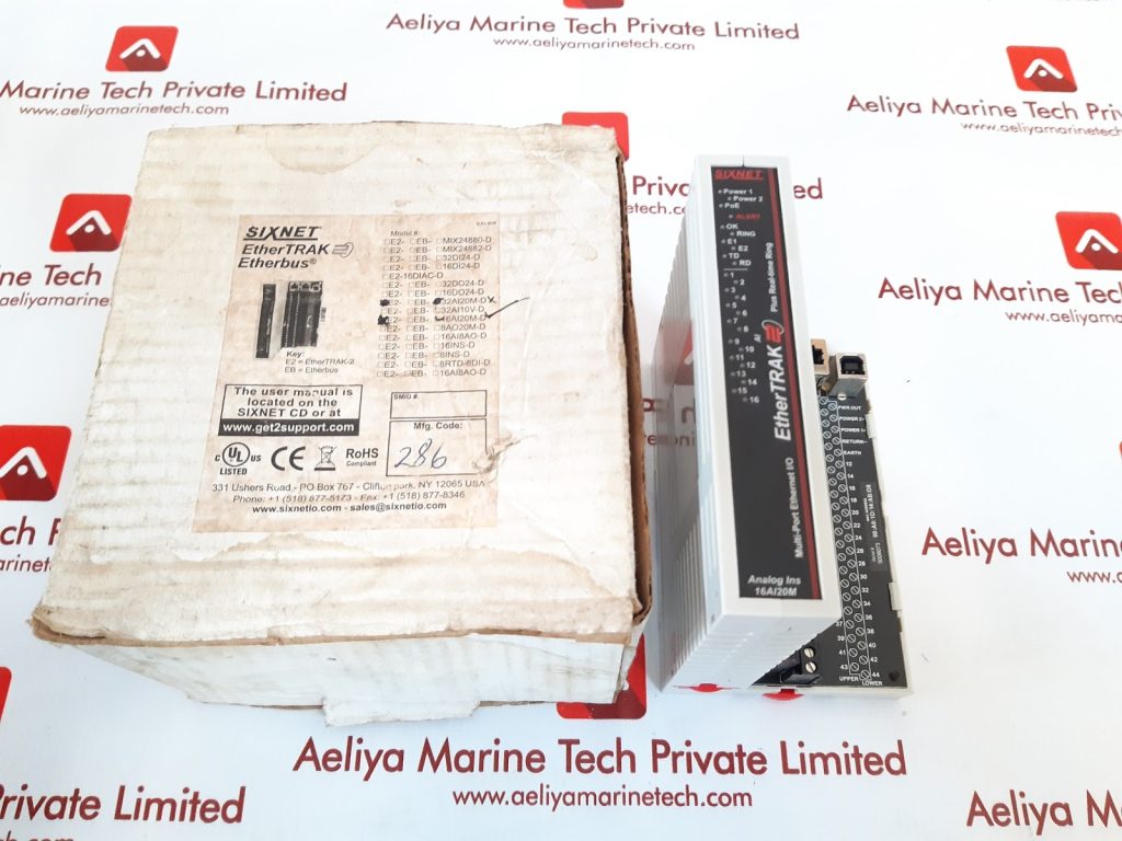 SIXNET ETHERTRAK 2 ETHERBUS DUAL ETHERNET I/O MODULE - Aeliya Marine