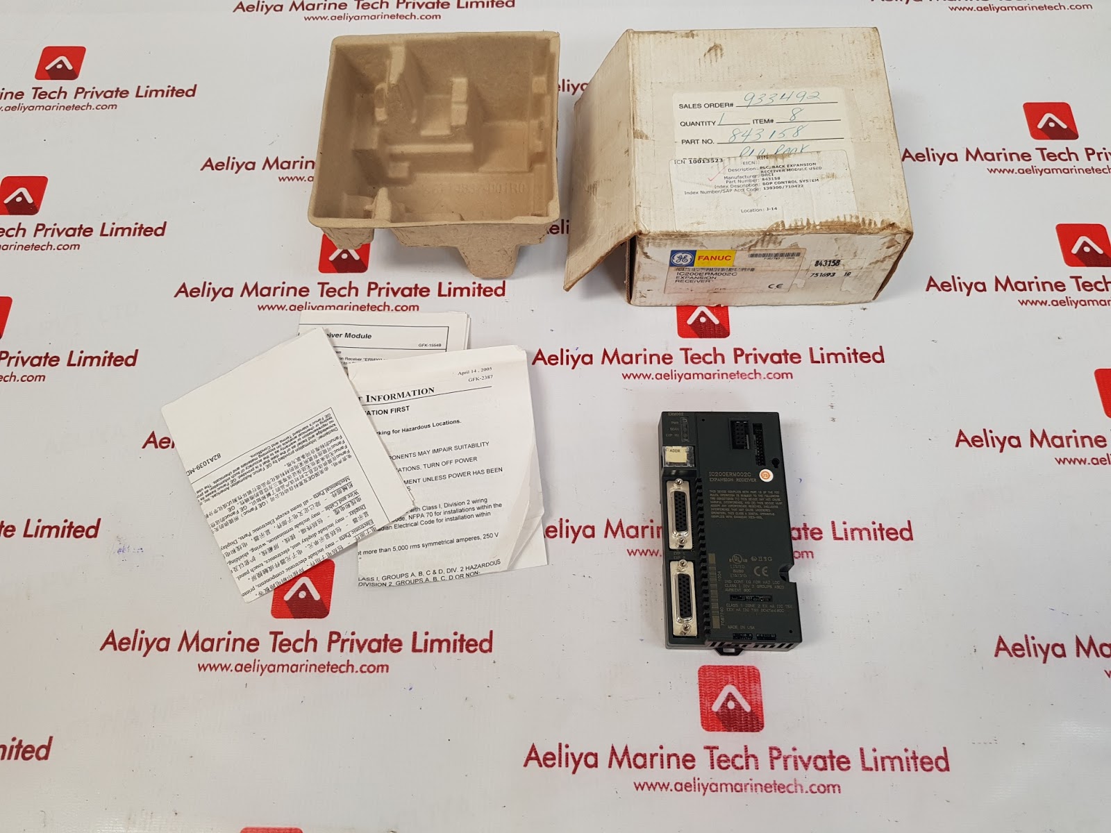 GE FANUC IC200ERM002C EXPANSION RECEIVER 843158