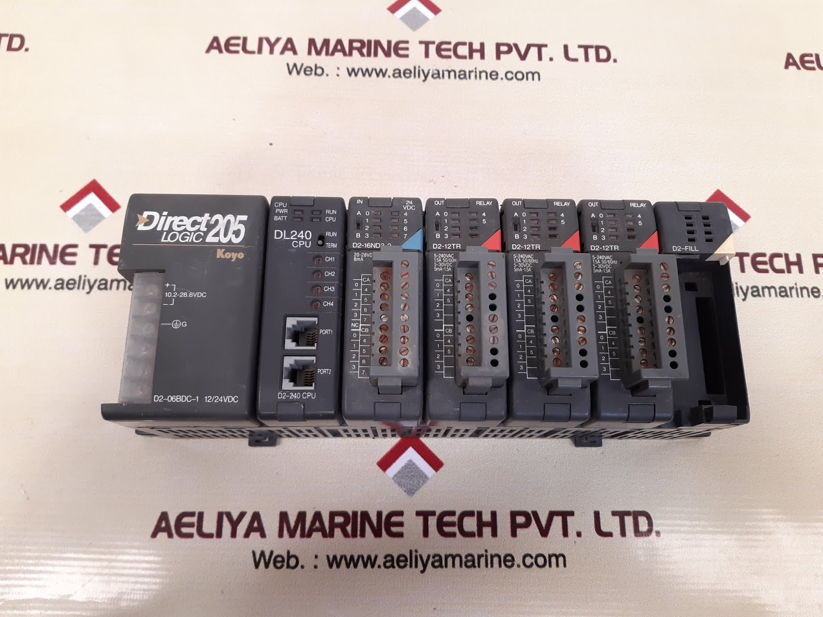 KOYO DIRECT LOGIC 205 BASE UNIT WITH POWER SUPPLY D2-06BDC-1 - Image 2