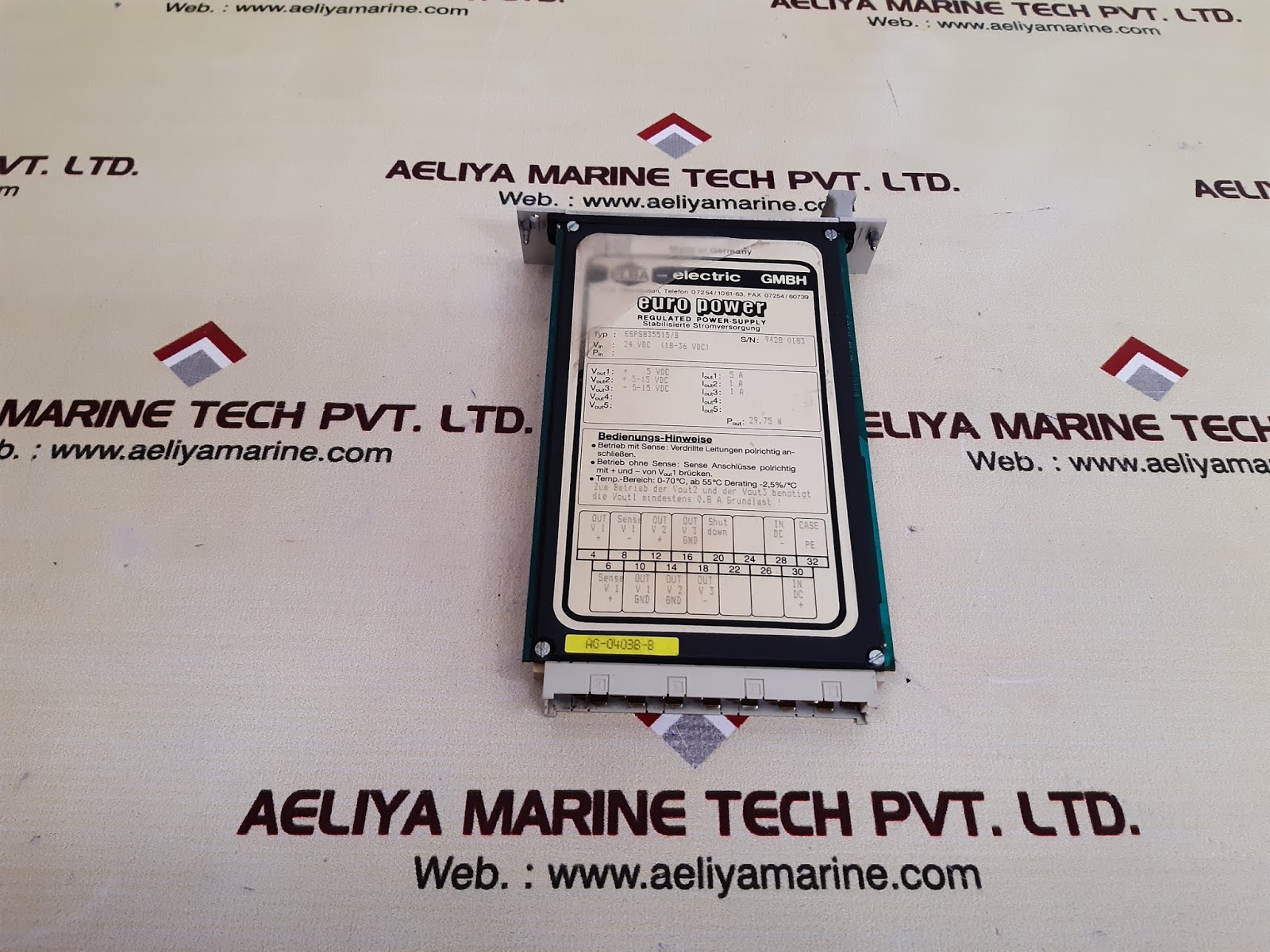 ELBA-ELECTRIC ESPS835515/B REGULATED POWER-SUPPLY