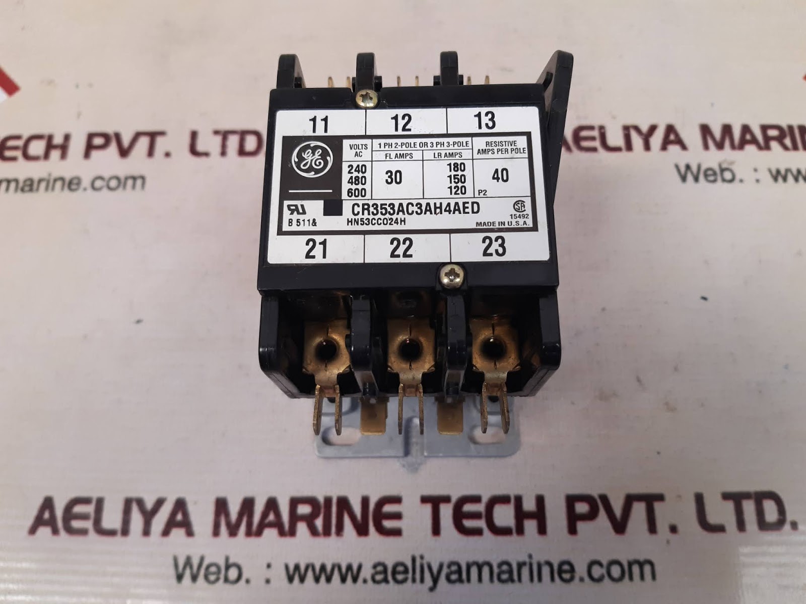 GE CR353AC3AH4AED 2-POLE CONTACTOR HN53CC024H