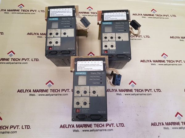 SIEMENS STATIC TRIP III OVERCURRENT PROTECTION POWER METER ZONE RMS-TSI-TZ