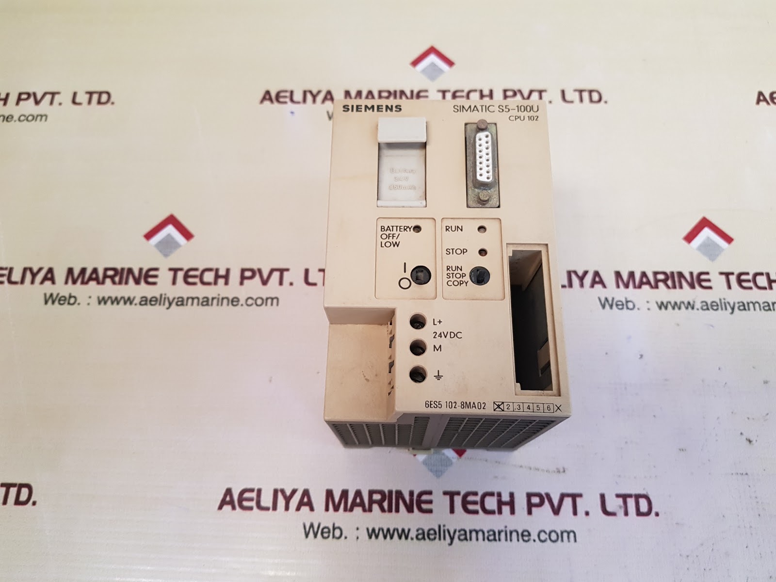 SIEMENS SIMATIC S5-100U CENTRAL PROCESSING UNIT 6ES5 102-8MA02