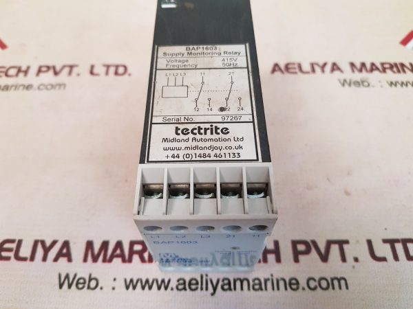 TECTRITE BAP 1603 SUPPLY MONITORING RELAY - Image 3