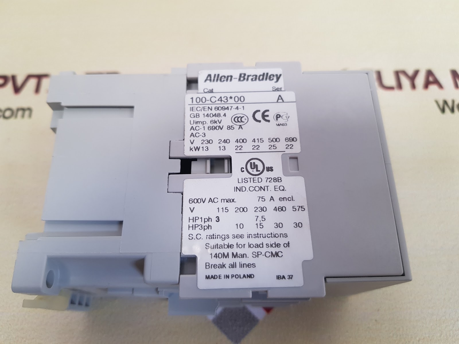 Allen-bradley 100-c43*00 ser.a contactor - Image 8
