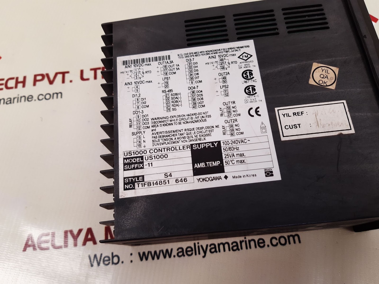 Yokogawa Us1000 -11 S4 Controller Single Loop Enhanced 100-240Vac 50/60Hz - Image 7