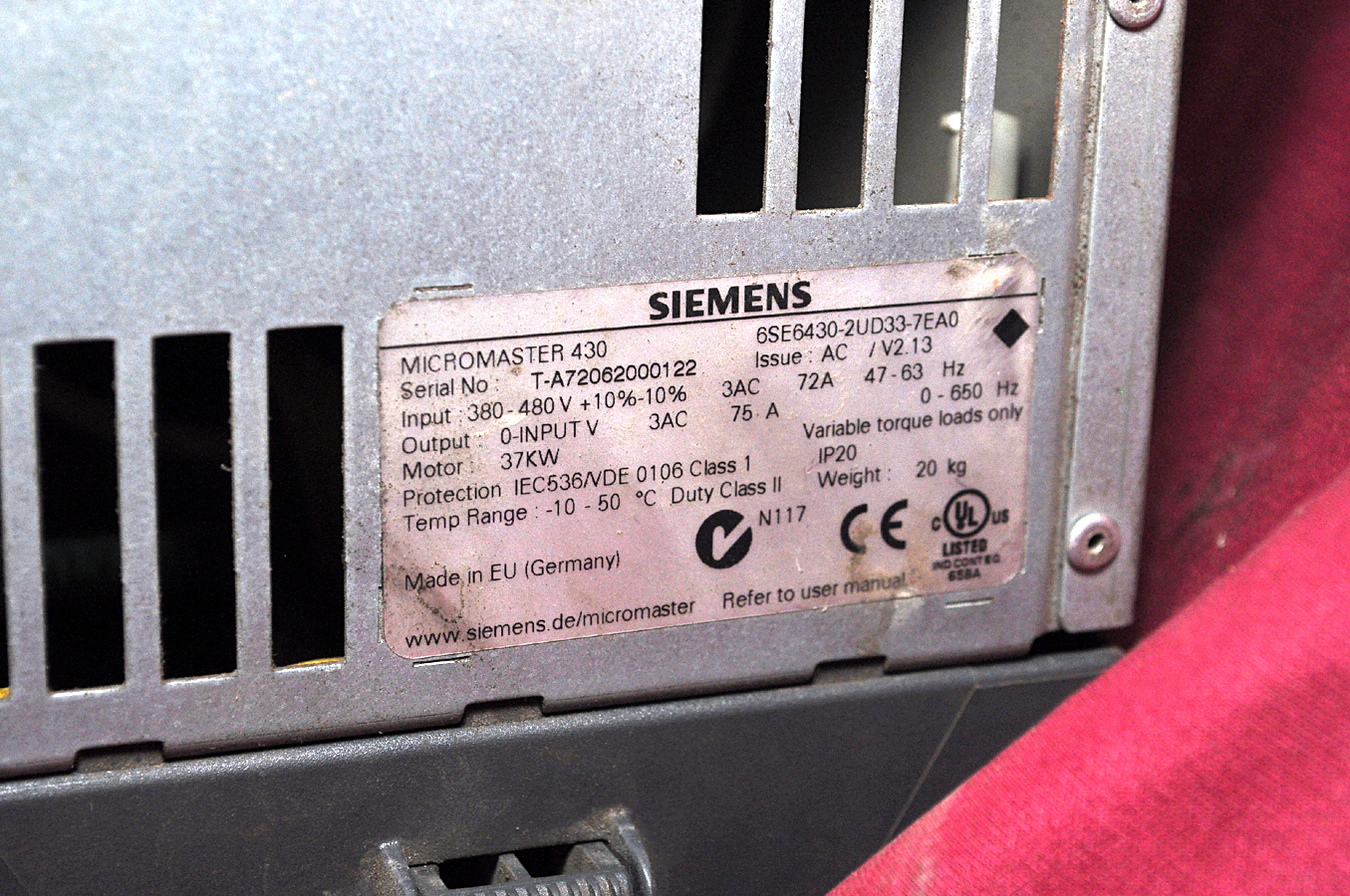 Siemens micromaster 430 6se6430-2ud33-7ea0 - Image 8