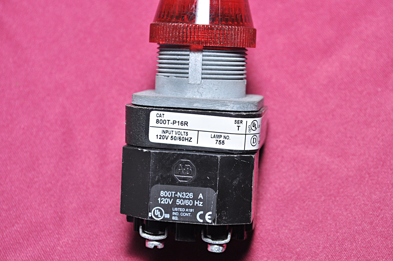 ALLEN-BRADLEY 800T-P16R SERIES N RED PILOT LIGHT - Image 9