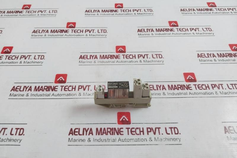 Delcon Rop 24cs Relay With Base Lot Of (8)