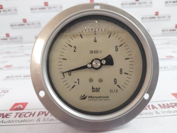 Manodruck En 837-1 Pressure Gauge 9bar