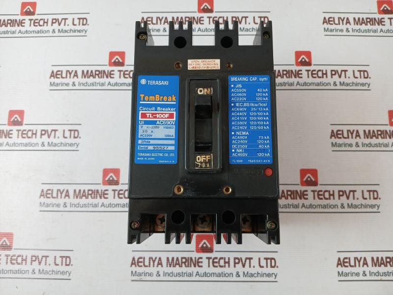 Terasaki Electric Tl-100f Circuit Breaker 690v