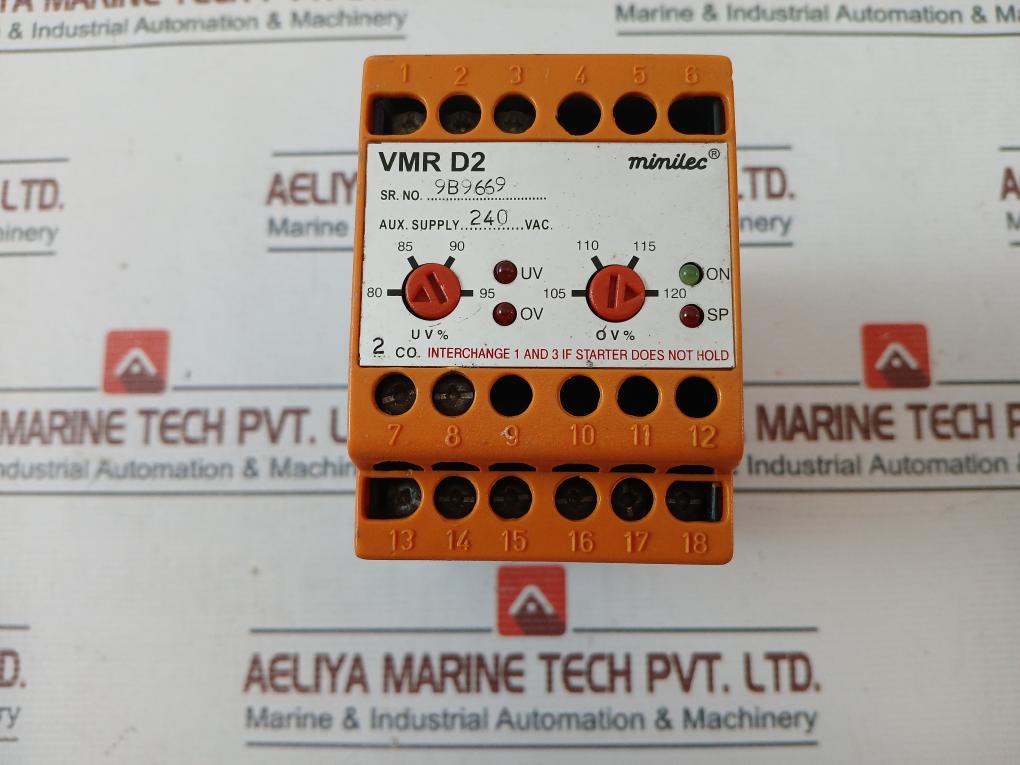 Minilec Vmr D2 Voltage Monitoring Relay 240 V