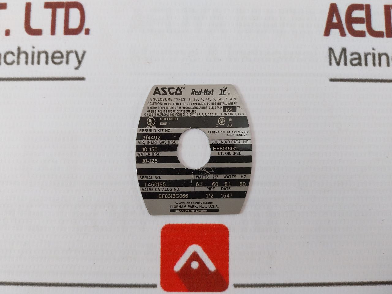 Asco Ef8316g066 Solenoid Valve 165°C - Image 6