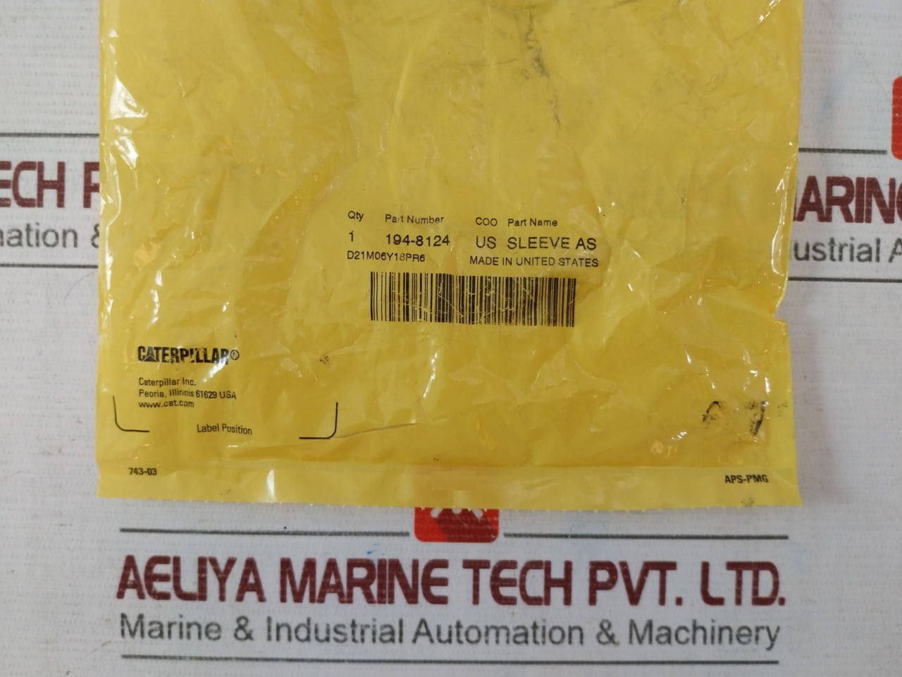 Caterpillar 194-8124 Sleeve Assembly - Image 7