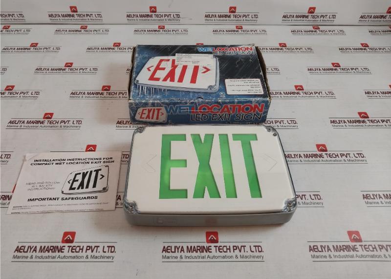 Emergency Lighting & Power Equipment Wlezxteu1ggem-Cw Wet Location Led Exit Sign 277v