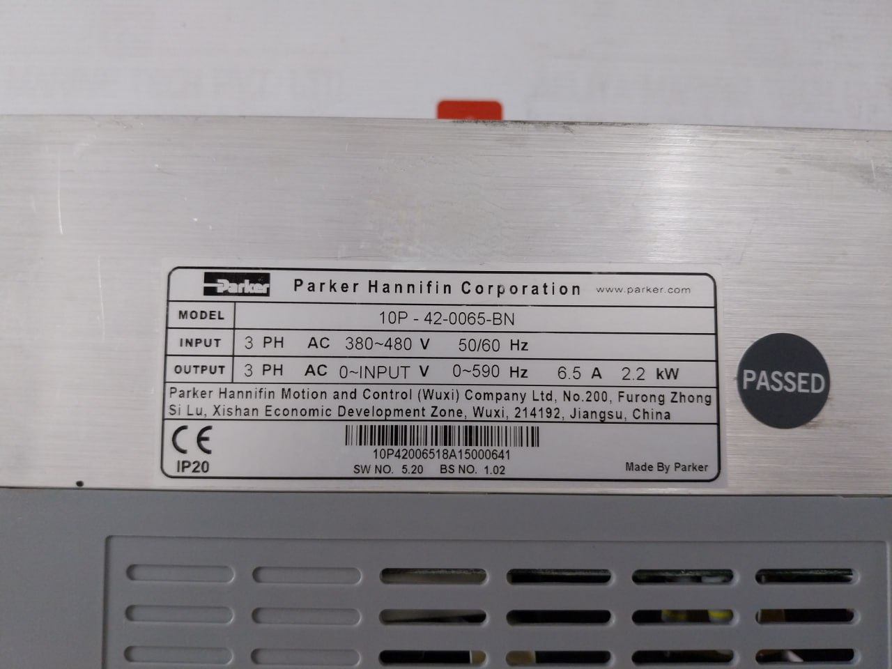 Parker 10p-42-0065-Bn Ac Variable Frequency Drive 480 V - Image 6