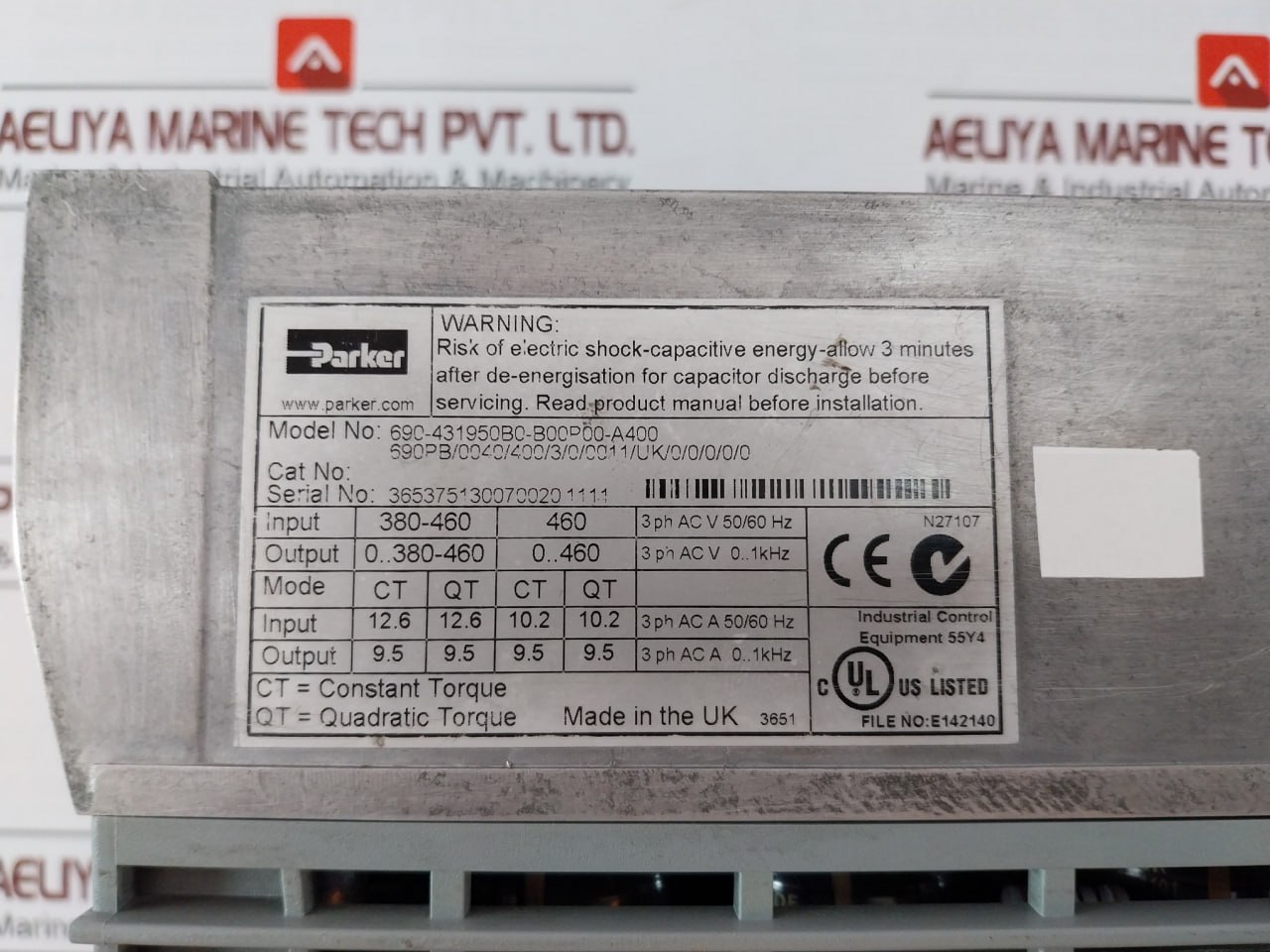 Parker 690-431950b0-B00p00-A400 Ac Variable Frequency Drive - Image 6