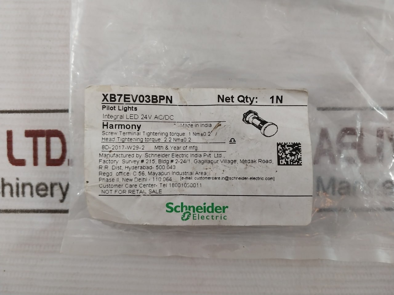 Schneider Electric Xb7ev03bpn Pilot Light 24v - Image 5