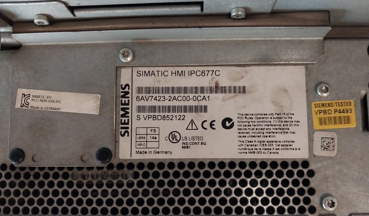 Siemens 6av7423-2ac00-0ca1 Hmi Panel 240v - Image 5