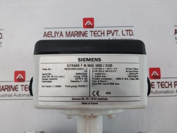 Siemens Sitrans F M Mag 5000/3100 Electromagnetic Flow Sensor 60v - Image 7