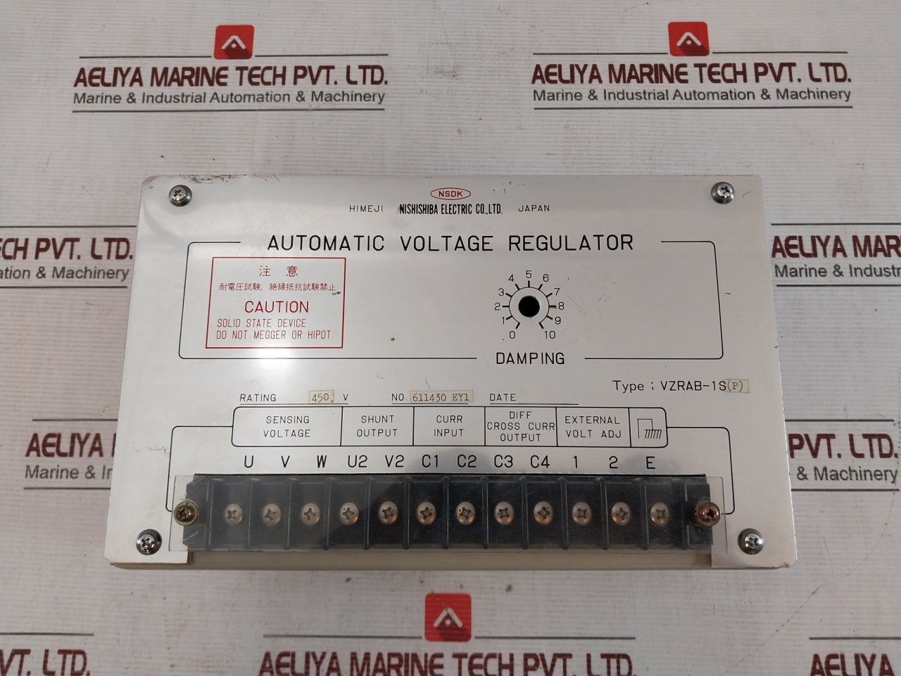 Nishishiba Electric Vzrab-1s(P) Automatic Voltage Regulator 450v - Image 5