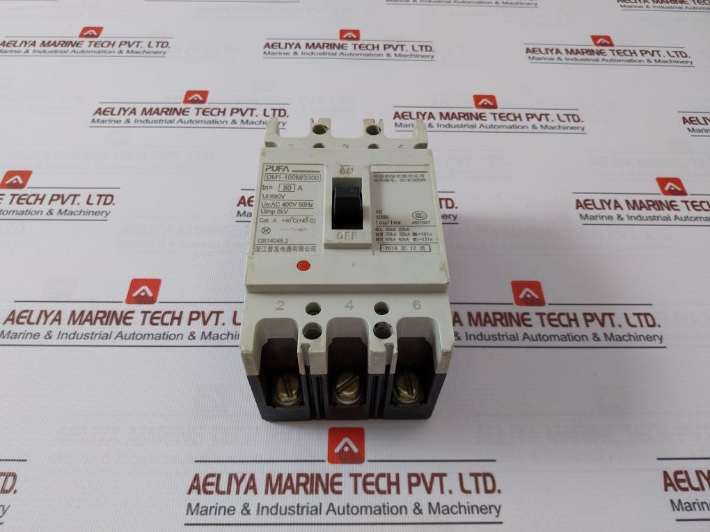 Pufa Dm1-100m3300 Molded Case Circuit Breaker 690v