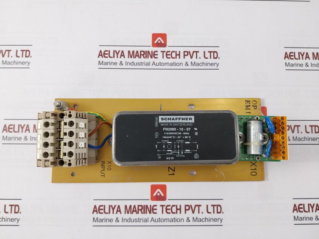 Schaffner Fn2080-10-07 Nor Control Ha444502a Pcb 250v