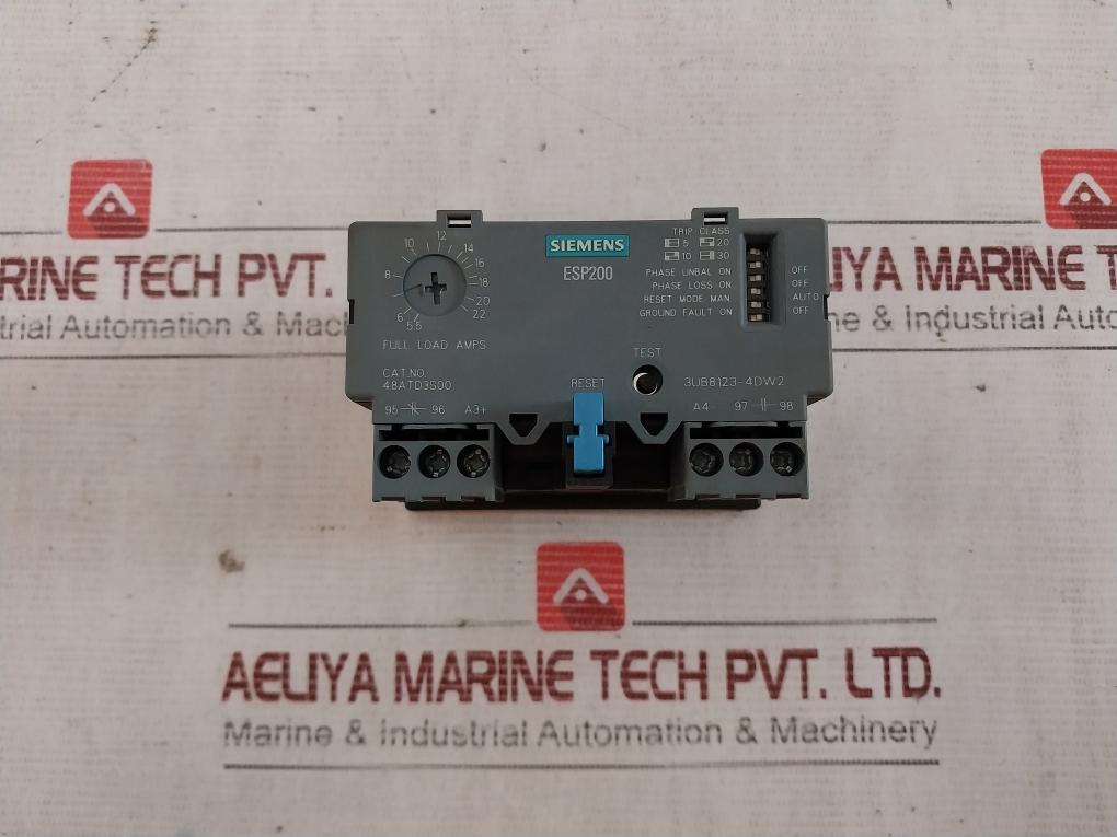 Siemens 3ub8123-4dw2 Overload Relay 600v