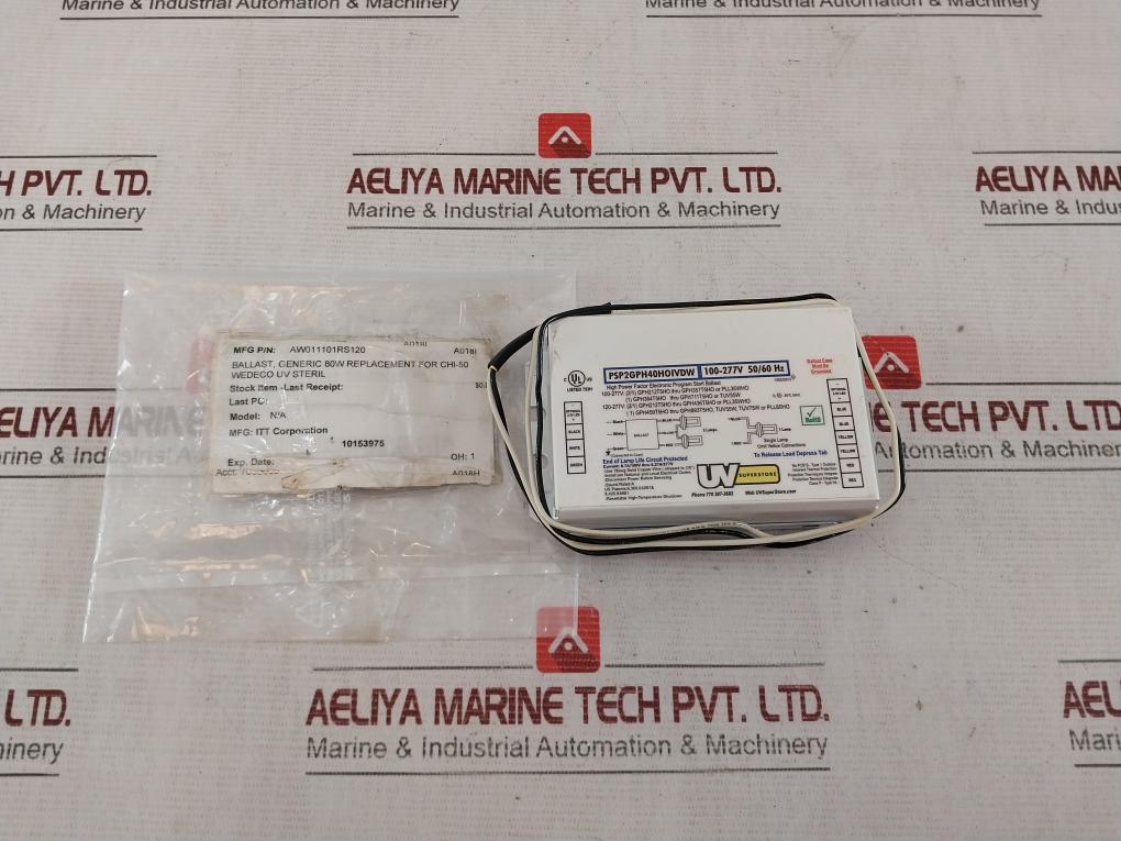 Uv Psp2gph40hoivdw High Power Factor Electronic Program Start Ballast 277v