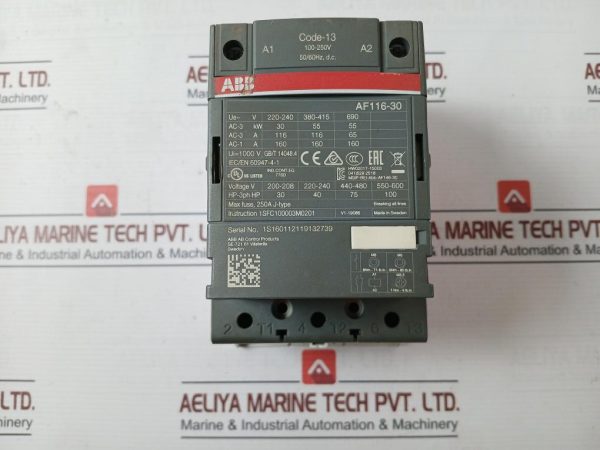 Abb Af116-30 Contactor 1000 V