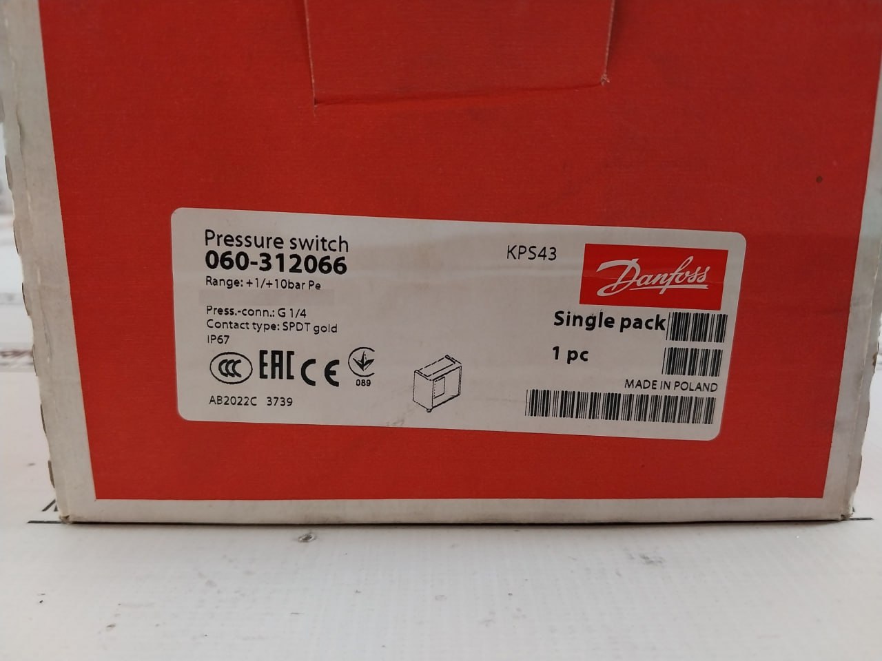 Danfoss Kps 43 Pressure Switch 440v - Image 5