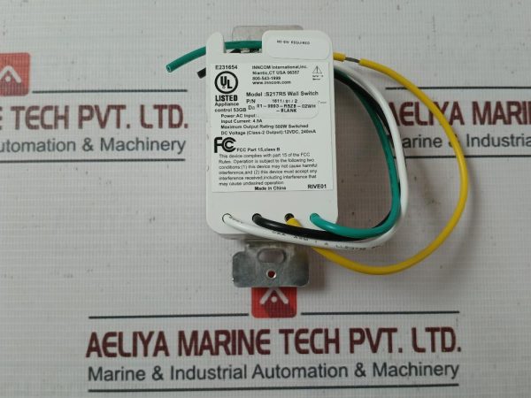 Honeywell S217r5 Wall Switch 120v