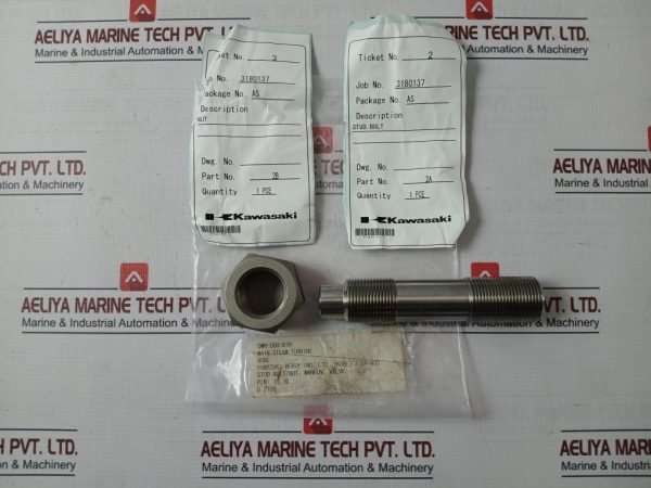Kawasaki 2a Stud Bolt And Nut Set For Main Steam Turbine