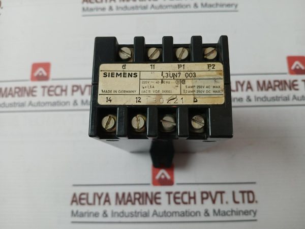 Siemens 3un7 003 Power Relay Motor Protection 250v