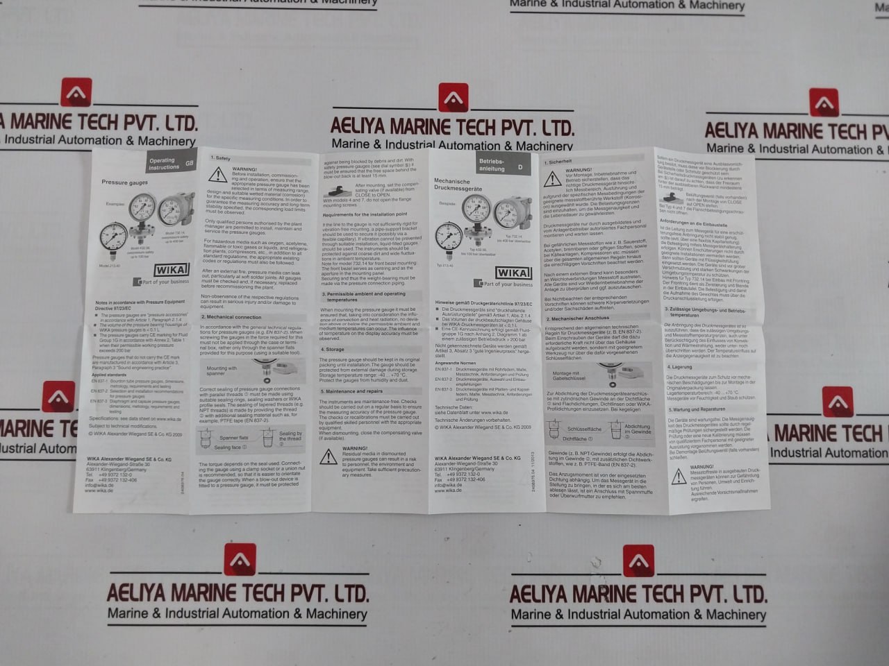 Wika En 837-1 Pressure Gauge 16bar - Image 6