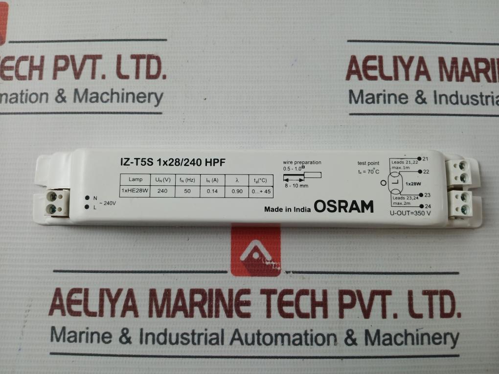 Osram Iz-T5s 1x28240 Hpf Electronic Control Gear 350v