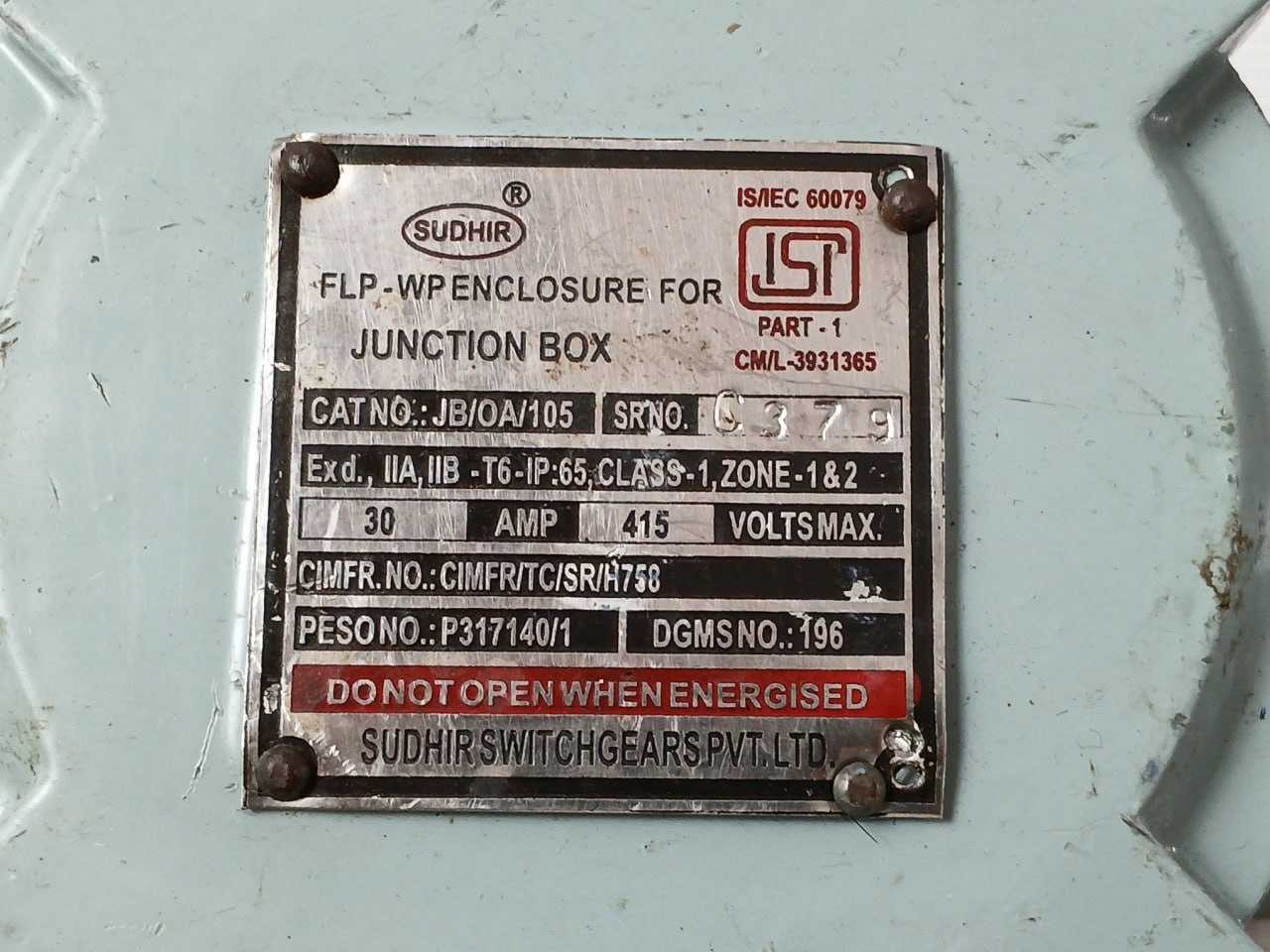 Sudhir Switchgears Jb/Oa/105 Enclosure For Junction Box - Image 5