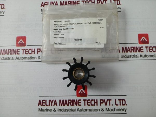Dayton 3acc2 Nitrile Impeller Sleeve Assembly